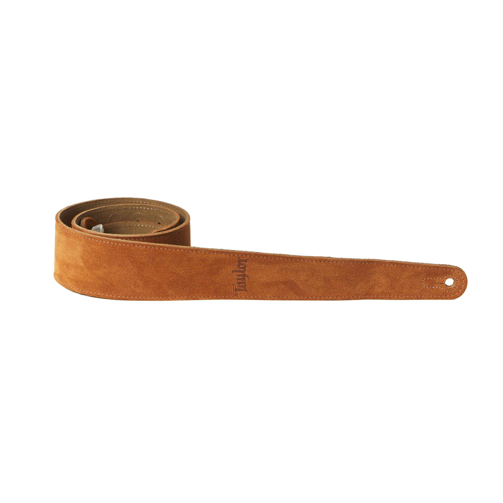 An image of Taylor TS250-07 Suede Guitar Strap, Honey - Gift for a Guitarist | PMT Online