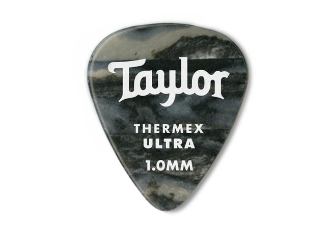 An image of Taylor Thermex Ultra 351 Guitar Picks Black Onyx, 1.0mm (6-Pack) | PMT Online