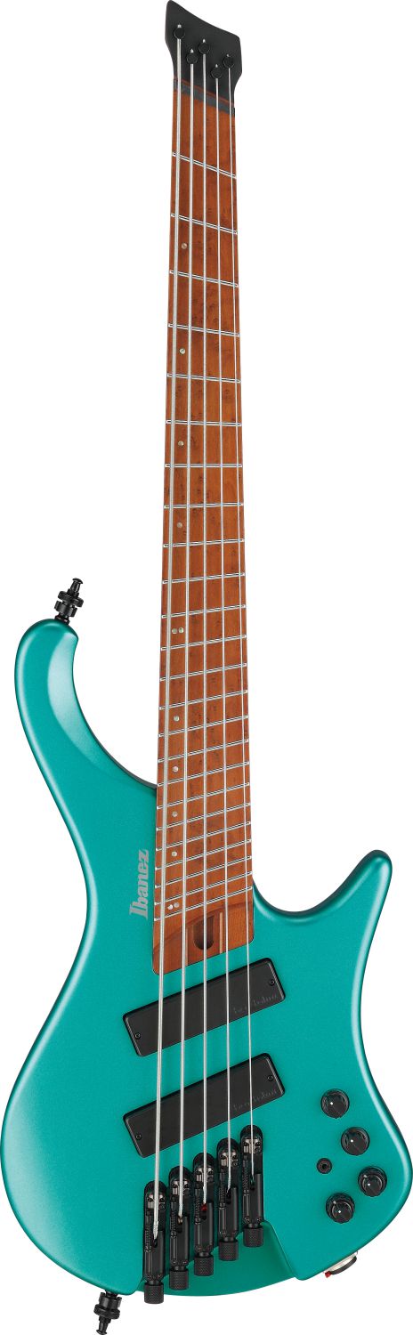 An image of Ibanez EHB1005SMS-EMM Mscale 5-String Bass, Emerald Green Metallic | PMT Online