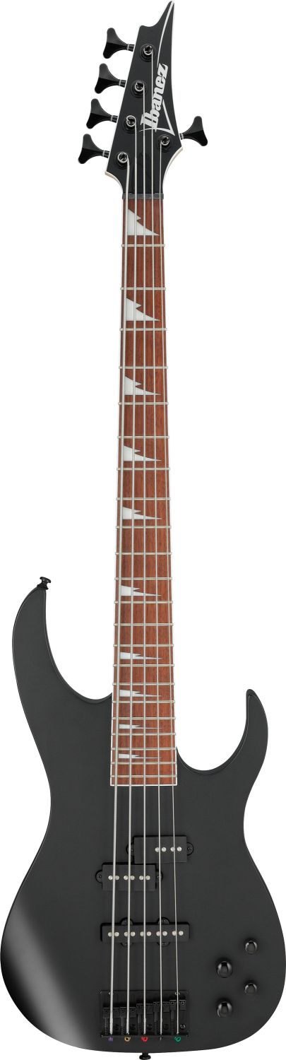 An image of Ibanez RGB305-BKF 5-String Electric Bass Guitar Black Flat
