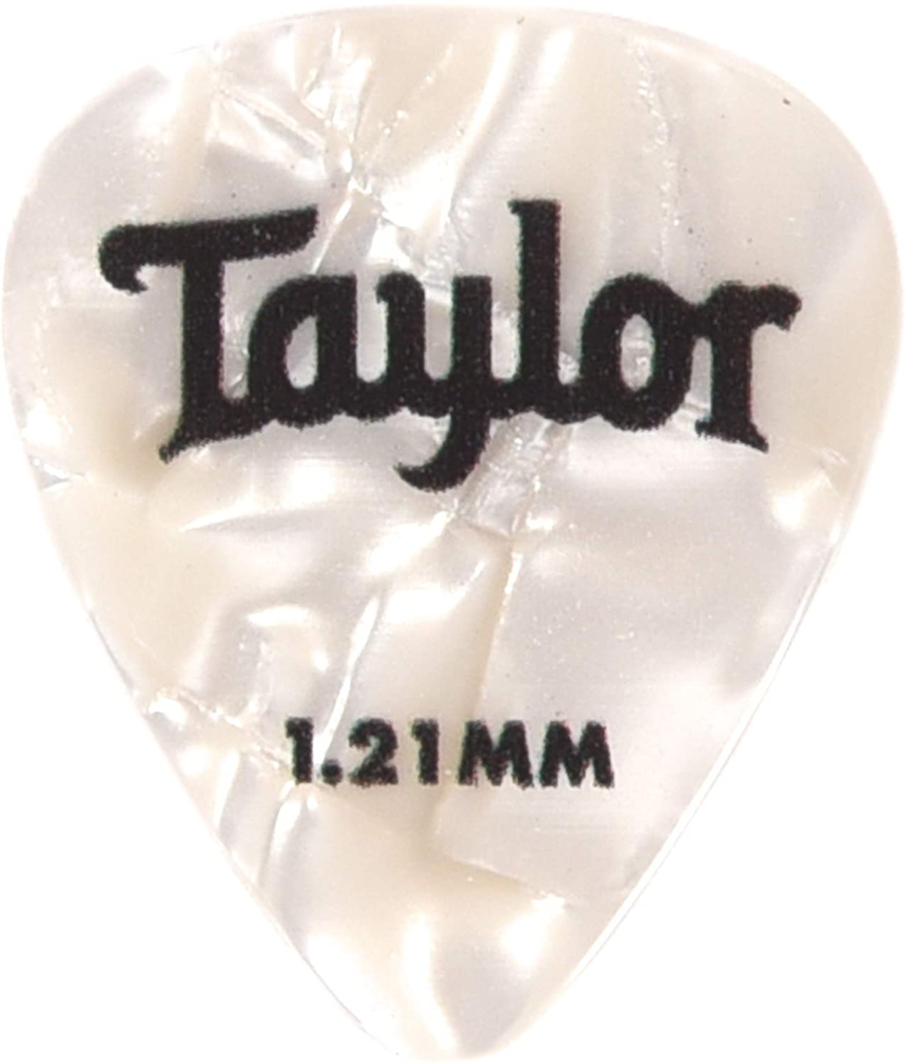 An image of Taylor Celluloid 351 X-Heavy Guitar Picks, 1.21mm White Pearl (12 Pack) | PMT On...