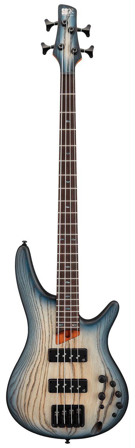 An image of Ibanez SR600E-CTF 4-String Electric Bass Guitar Cosmic Blue Starburst Flat | PMT...
