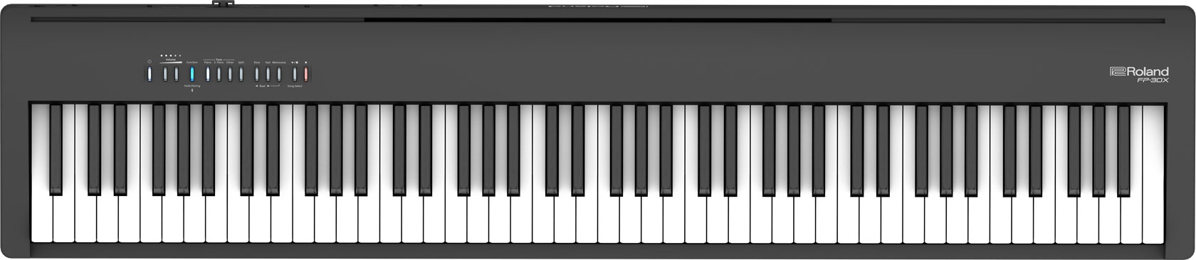 An image of Roland FP-30X 88 Note Compact Piano Black | PMT Online