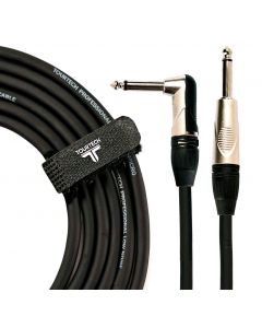 TOURTECH 10ft N-Series Angled Jack to Jack Instrument Cable