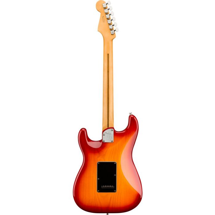 Rear of Fender Ultra Luxe Stratocaster MN, Plasma Red Burst