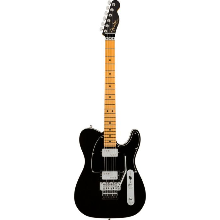 Fender American Ultra Luxe Telecaster Floyd Rose HH MN, Mystic Black Front View
