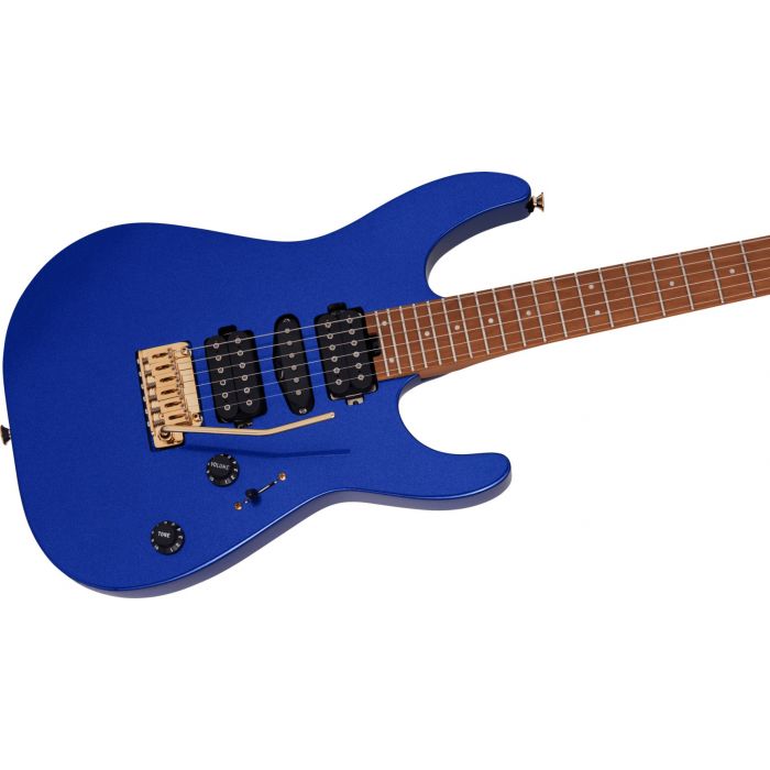 Side Body view of Charvel Mystic Blue Guitar