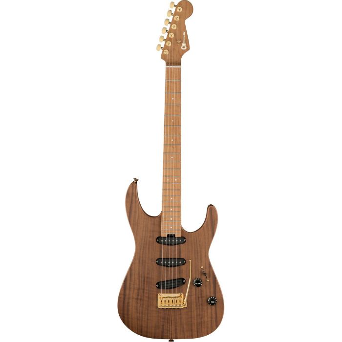 Charvel Pro Mod DK22 SSS 2PT Mahogany Caramelized MN Natural, front view