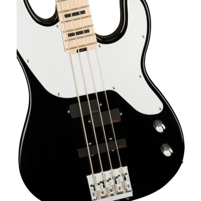 Charvel Frank Bello Signature Pro Mod So Cal Bass PJ IV MN Gloss Black, body closeup