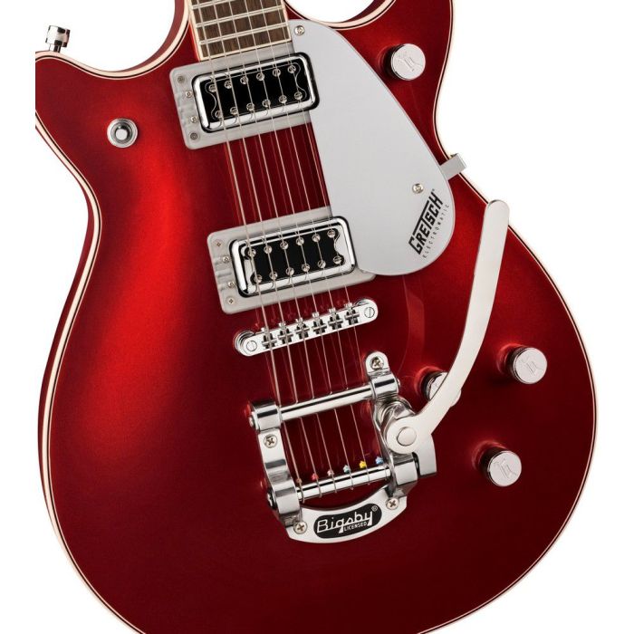 Gretsch G5232T Electromatic Double Jet FT with Bigsby IL Firestick Red, body closeup