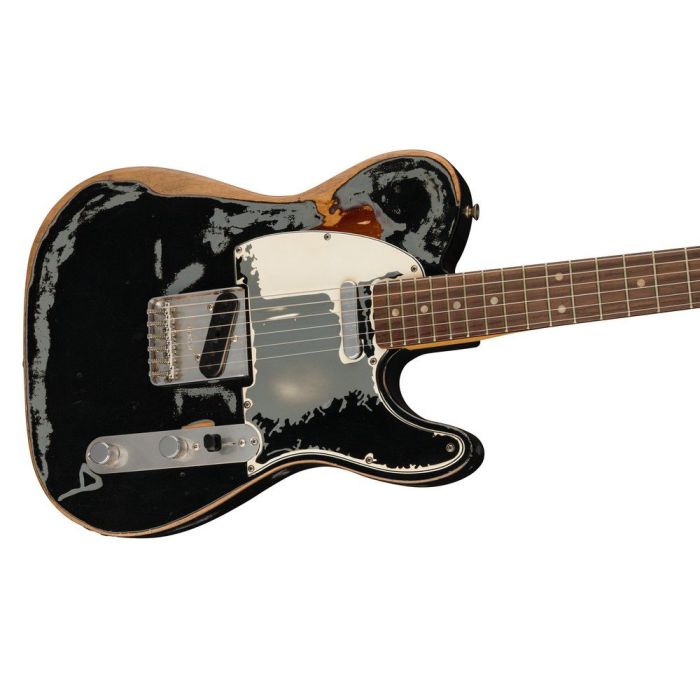 Fender Joe Strummer Telecaster RW Black, angled view