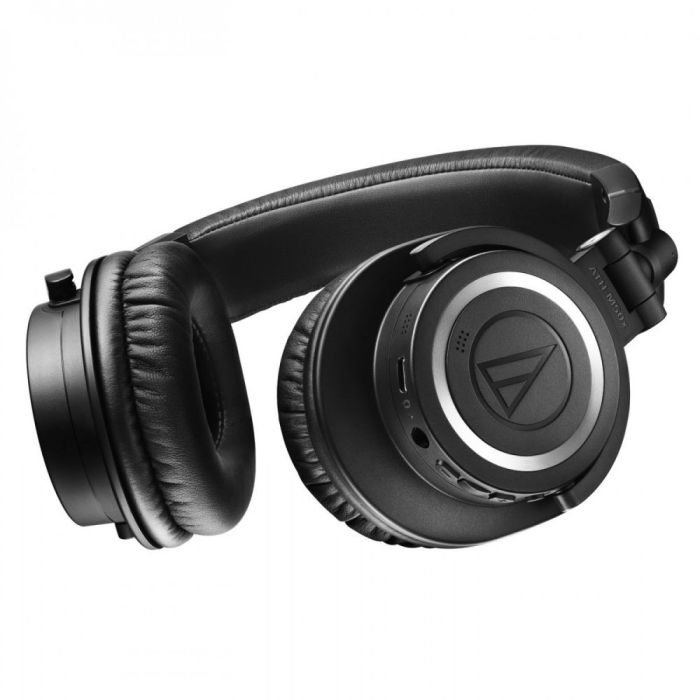 Bottom view of the Audio Technica ATH-M50xBT2 Wireless Headphones, Black