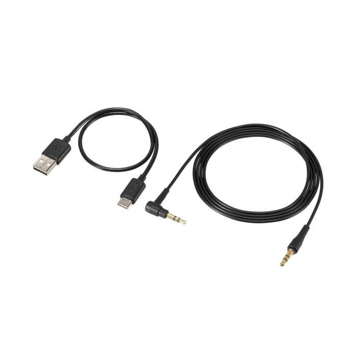 Cables included with the Audio-Technica M20xBT Bluetooth Headphones, Black