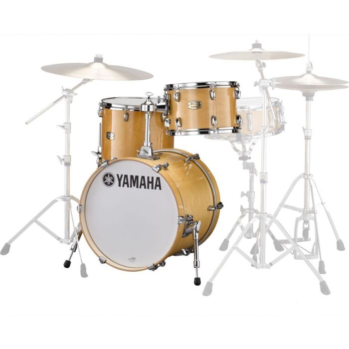 Yamaha Stage Custom Bop 3-Piece 18" Shell Pack, Natural Wood front