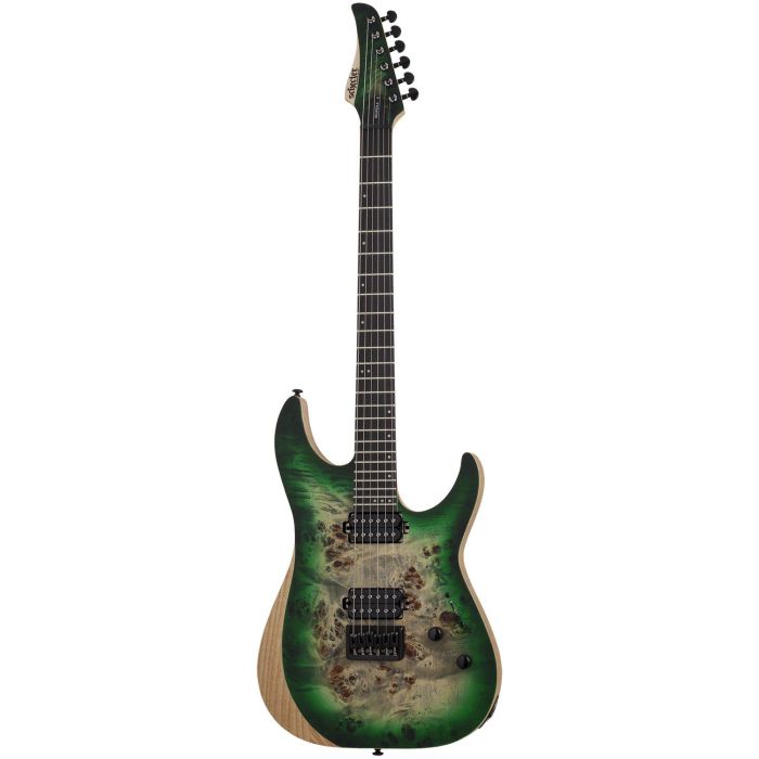 Schecter PMT Exclusive Reaper-6 Guitar, Forest Burst front view