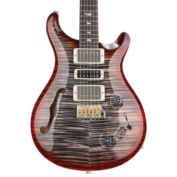 PRS Special Semi-Hollow Guitar, Charcoal Cherry Burst front vie