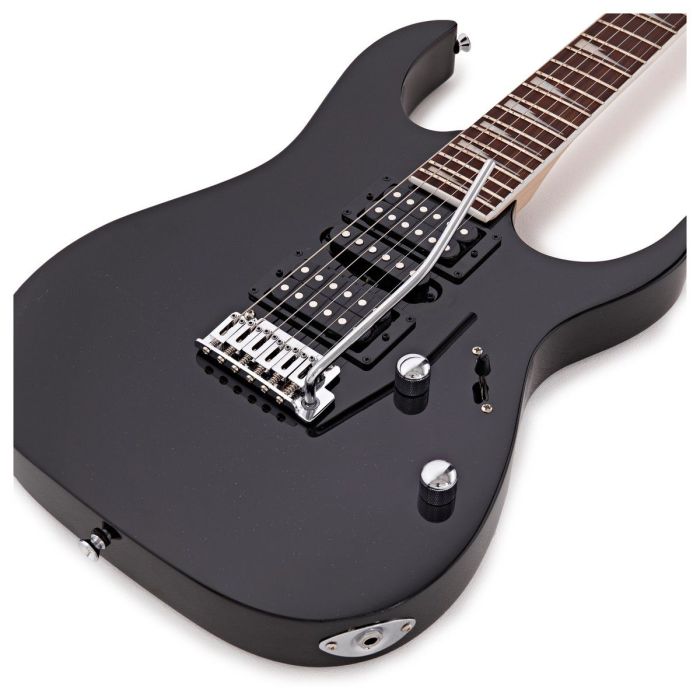 Ibanez GRG170DX Black Night Electric Guitar body closeup