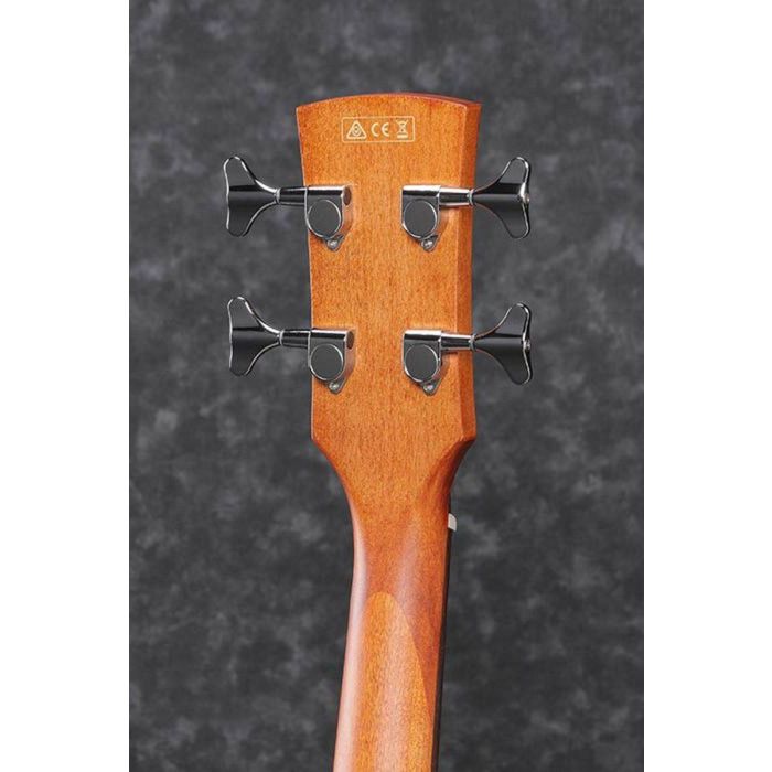 Ibanez PCBE12 Acoustic Bass, Natural headstock rear