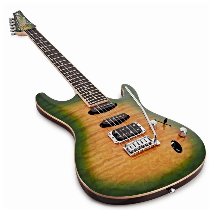 Ibanez SA460QMW-TQB SA Electric Guitar, Tropical Squash Burst body closeup