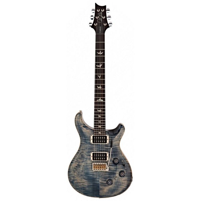 PRS Custom 24 Piezo Guitar, Faded Whale Blue front view
