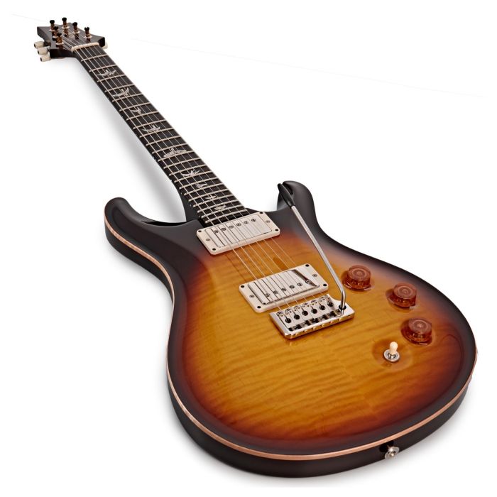 Angled full body view of the PRS DGT McCarty Tobacco Sunburst