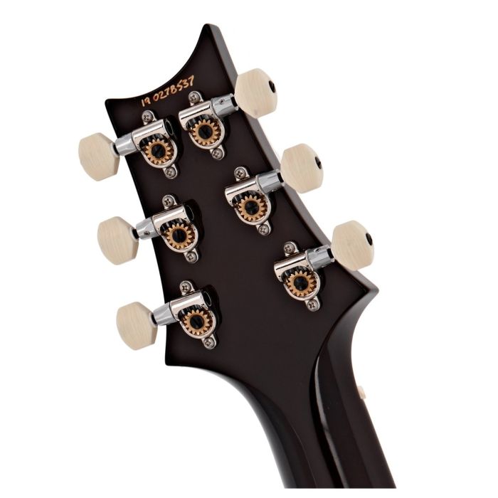 Back of headstock view of the PRS DGT McCarty Tobacco Sunburst