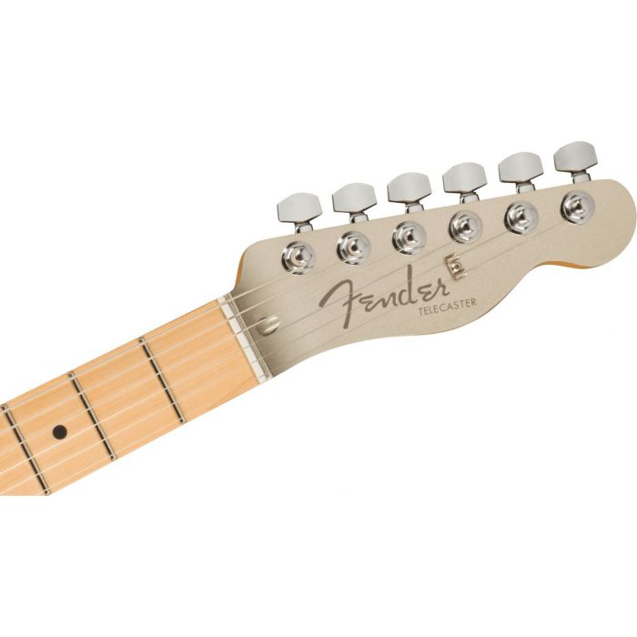 Front view of the headstock on a Fender 75th Anniversary Telecaster MN, Diamond Anniversary