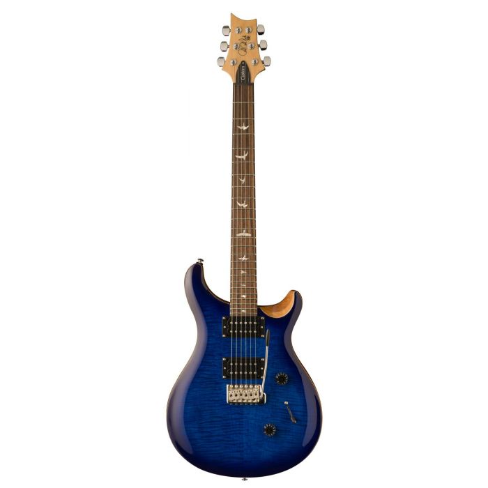 Front view of a PRS SE Custom 24 Electric Guitar, Faded Blue Burst