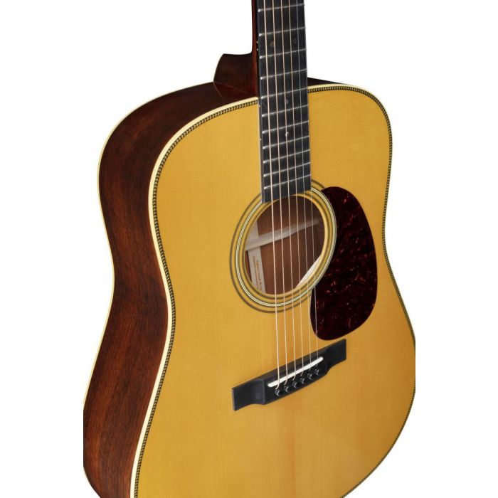 Upper-bout closeup of a Martin D-35 David Gilmour Signature Acoustic Guitar