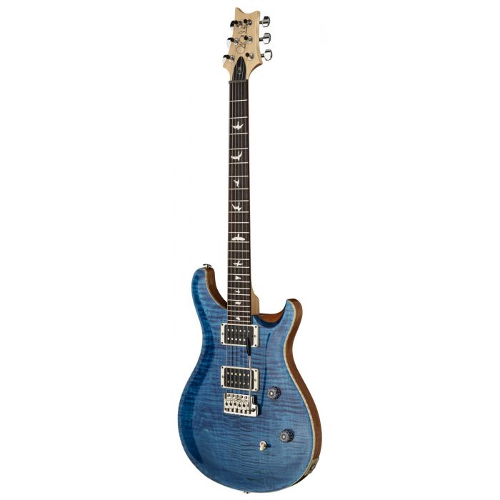 Front right-angled view of a PRS CE24 Electric Guitar, Blue Matteo