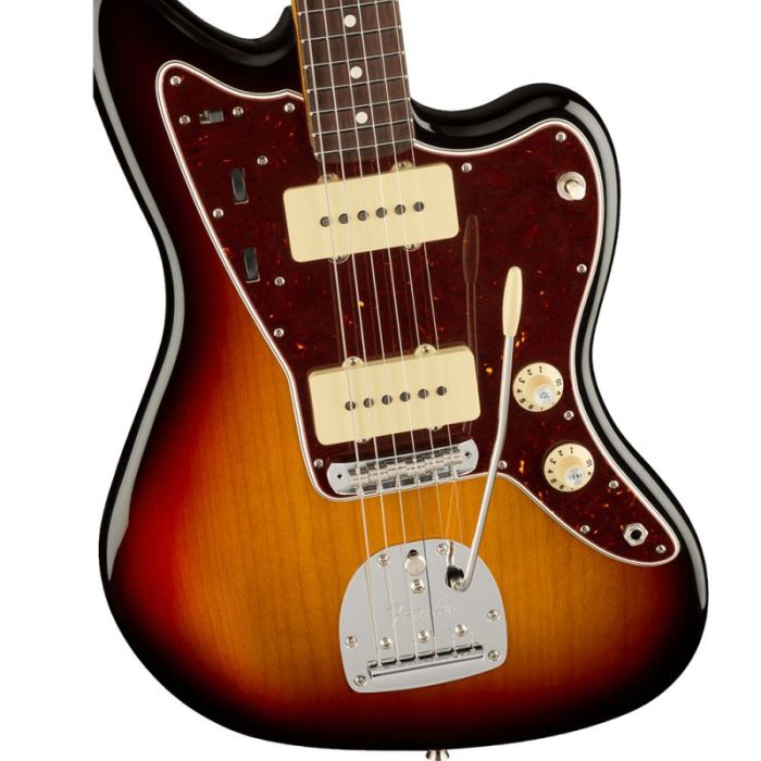 Body view of the Fender American Professional II Jazzmaster 3-Color Sunburst RW