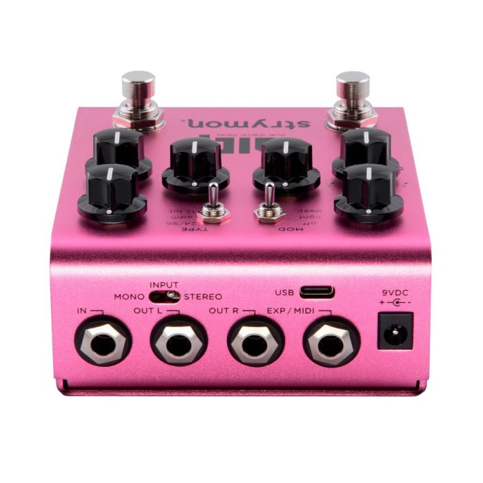 Back view of the Strymon DIG V2 Dual Delay