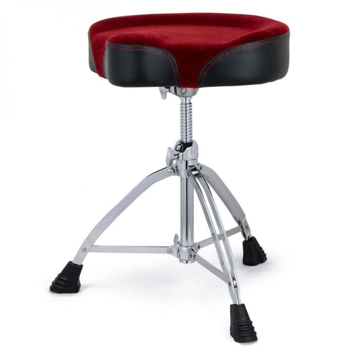 full view of red cloth top mapex saddle seat