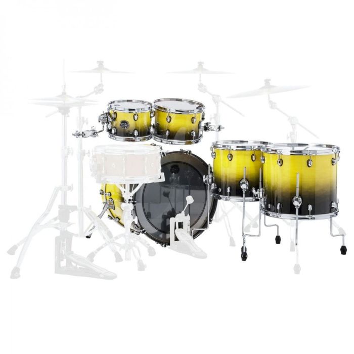 rear view mapex saturn 5 piece shell pack sulphur fade