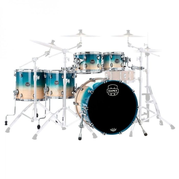 front view mapex saturn 5pc shell pack sulphur fade