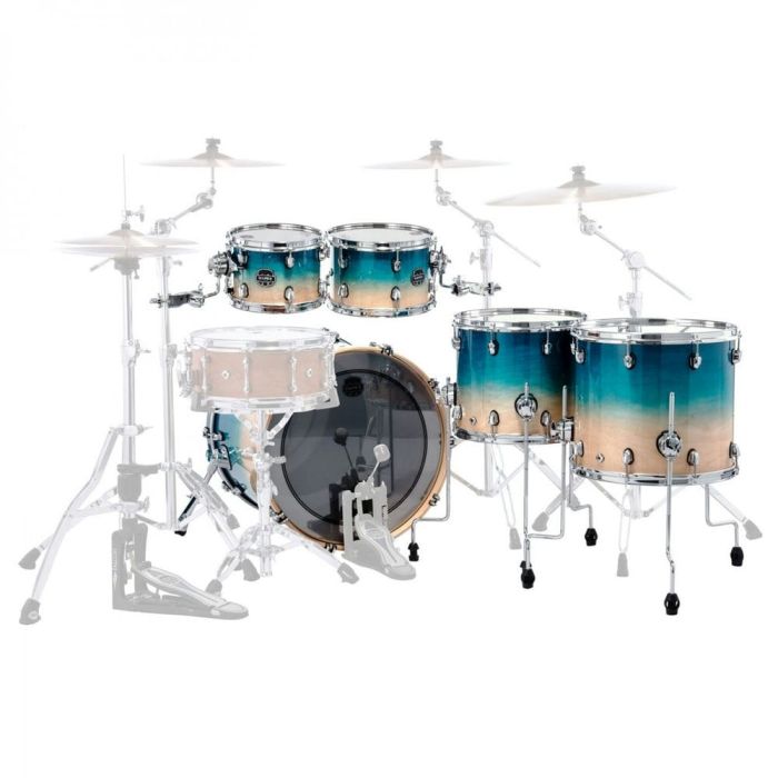 rear view mapex saturn 5pc shell pack sulphur fade