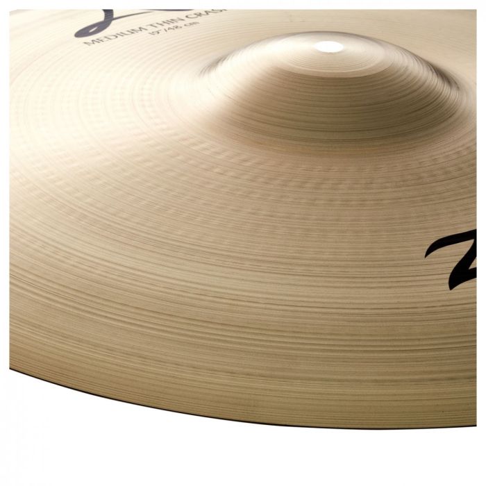 Zildjian A 19" Medium Thin Crash Cymbal bell and lathe marks