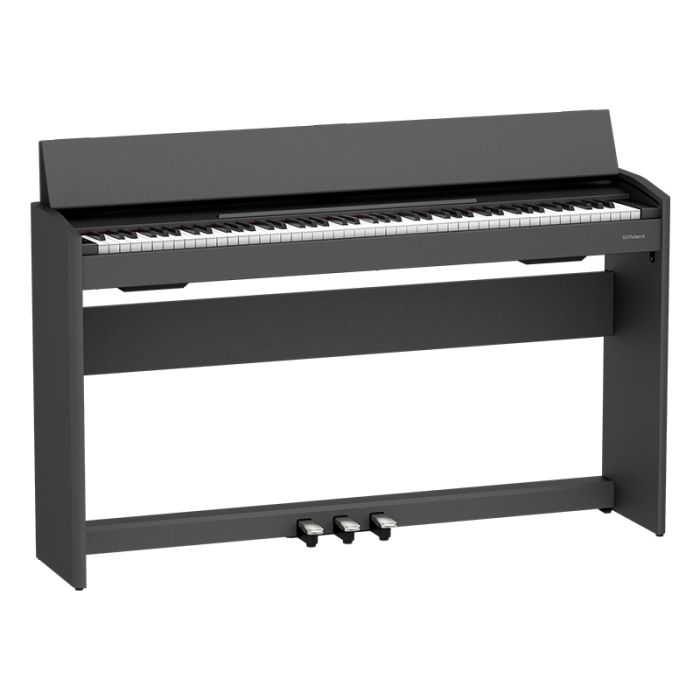 Angled view of the Roland F107 Digital Piano