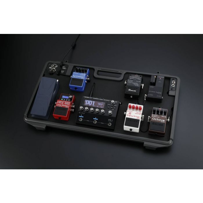 In use example of the Boss BCB-90X Pedalboard
