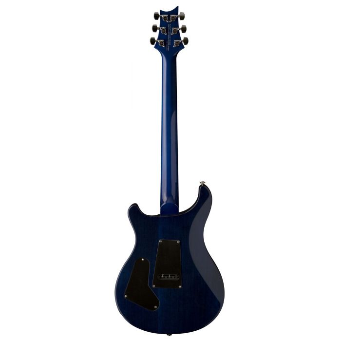 Full rear view of a PRS SE Standard 24 Electric Guitar, Translucent Blue
