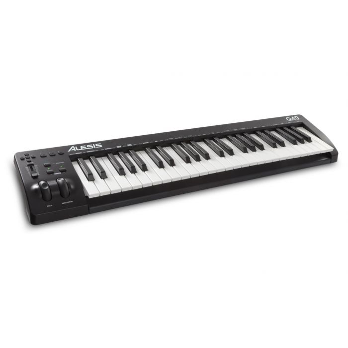 Alesis Q49 MKII 49 Key USB MIDI Keyboard Controller Angle