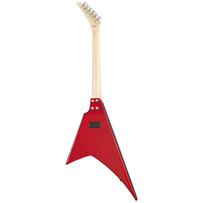 Rear view of a Kramer Charlie Parra Vanguard Outfit Electric Guitar, Candy Red