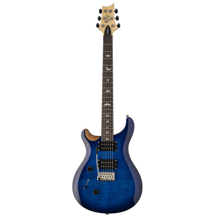 PRS SE Lefty Custom 24 Electric Guitar, Faded Blue Bust front view