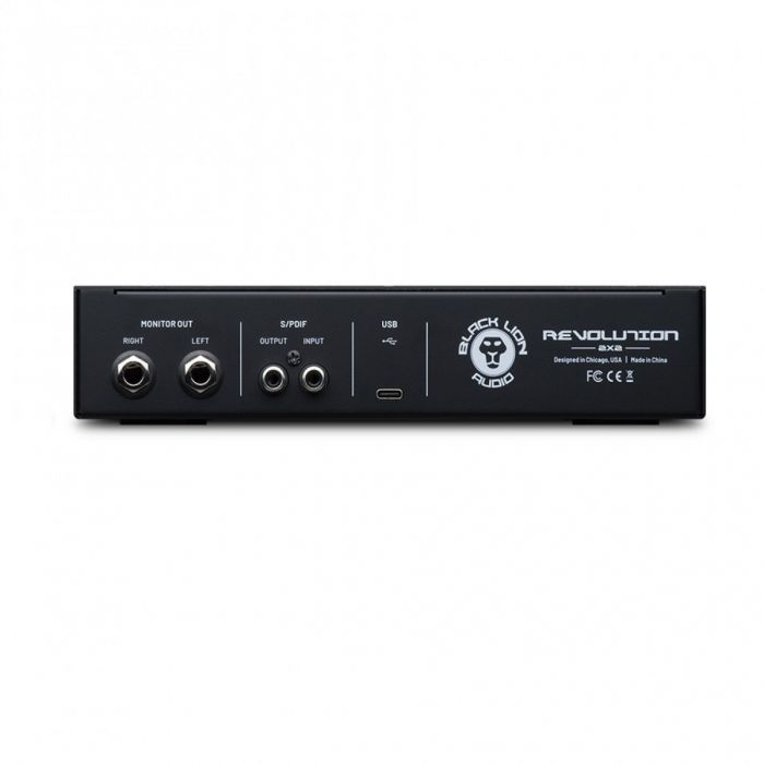 Black Lion Revolution 2x2 USB-C Audio Interface Back