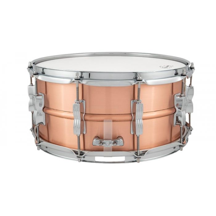Other side view of the Ludwig Acro Copper Snare Drum