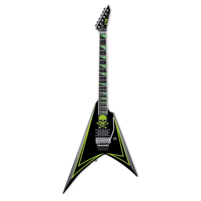 ESP ALEXI-600 Greeny Black Electric Guitar, Green Pinstripes