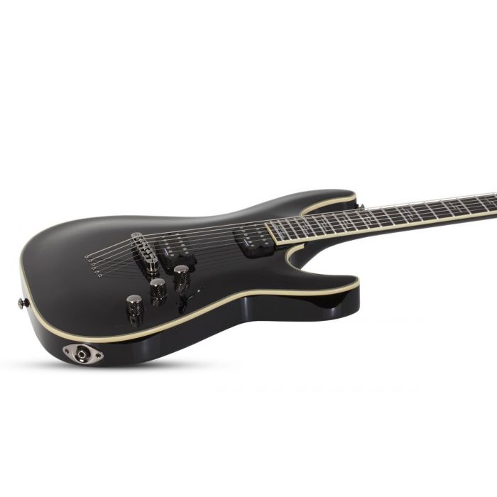 Side angler view of the Schecter C-1 Blackjack