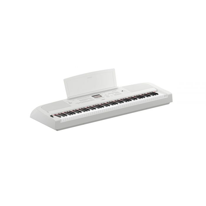 Yamaha DGX-670 Digital Grand Piano White Angle