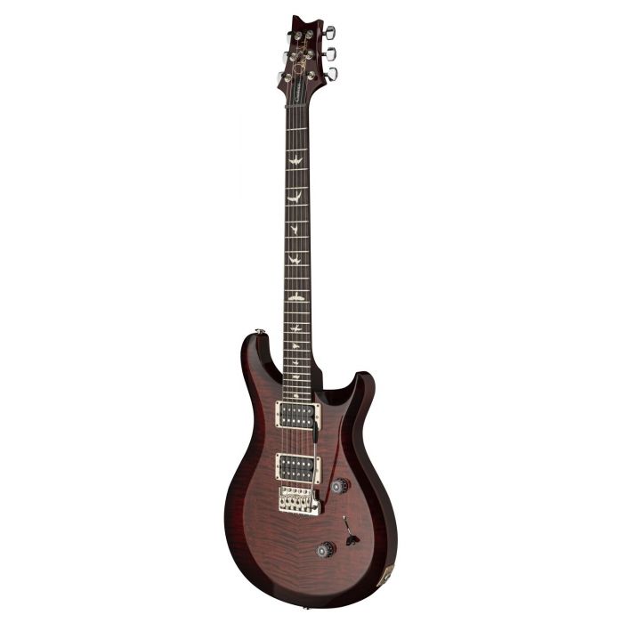 Right angled view of a PRS S2 Custom 24 Electric Guitar, Fire Red Burst