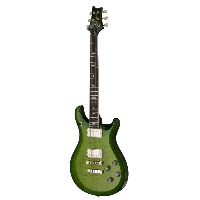 Right angled view of a PRS S2 McCarty 594 Electric Guitar, Eriza Verde